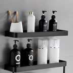 Matt Black Stainless Steel Bathroom Set - 1 or 2 Piece Bath Rack, 30-60 cm, view 34