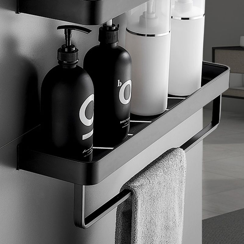 Matt Black Stainless Steel Bathroom Set - 1 or 2 Piece Bath Rack, 30-60 cm, view 4