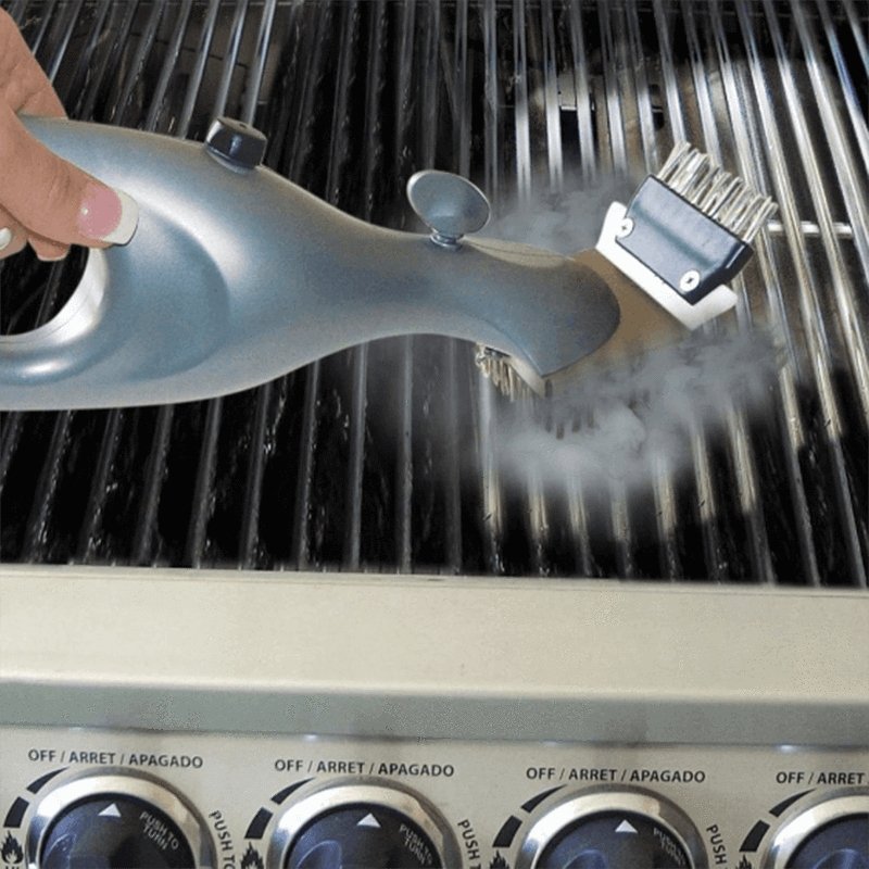 BBQ Vapor Cleaner Brush with Stainless Steel Bristles for Grill Grates