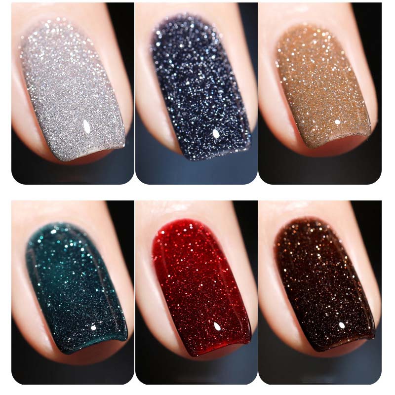 High Density Glitter Nail Gel Polish - Long-Lasting, High Shine, 8ml, view 2