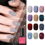 High Density Glitter Nail Gel Polish - Long-Lasting, High Shine, 8ml, view 9