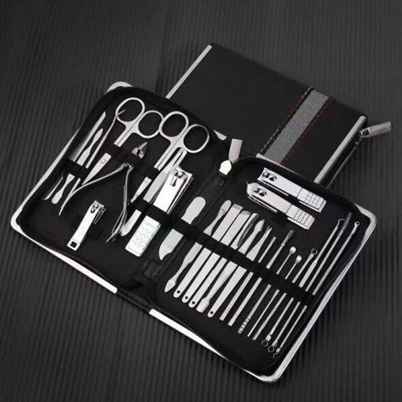 Nail Care Set with Stainless Steel Tools - PU Leather Case, 11.5 x 3 x 16 cm, view 2
