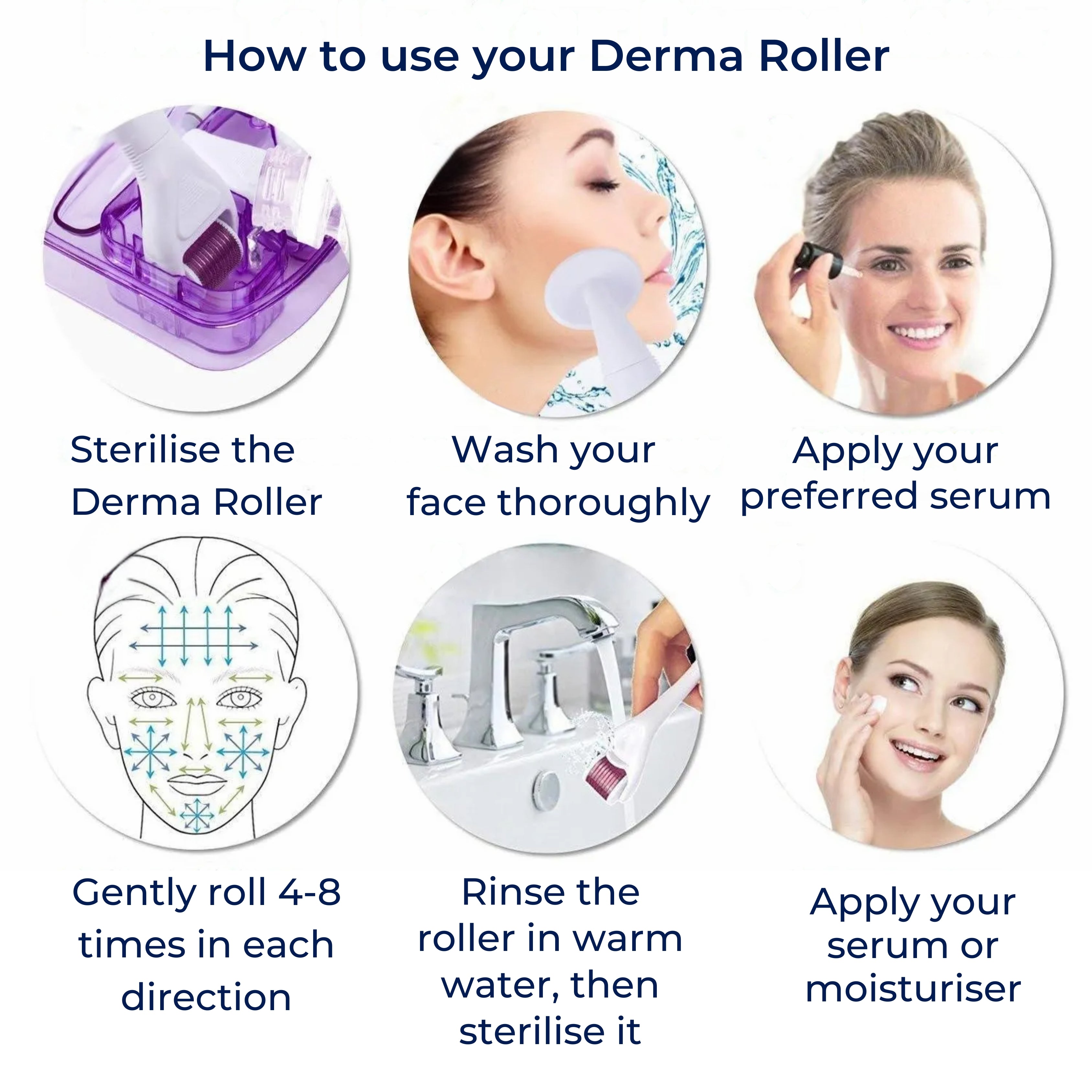 Microneedling Derma Roller Kit for Women - Titanium Needles, Home Skincare, view 7