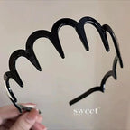 Matte Face Wash Headband with Anti-Slip Teeth - Food-Grade Resin, Slim, view 12