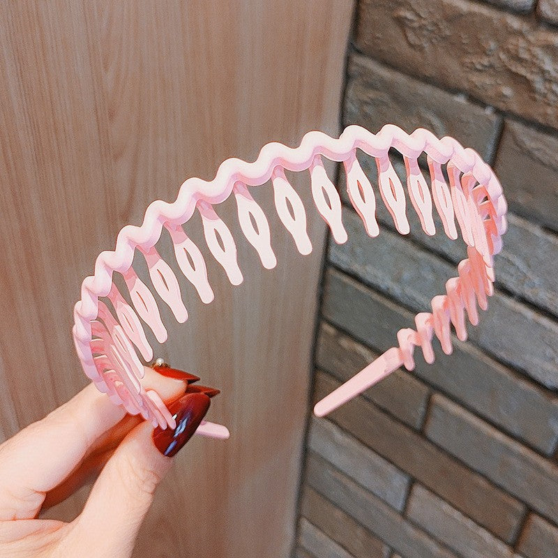 Matte Face Wash Headband with Anti-Slip Teeth - Food-Grade Resin, Slim, view 16