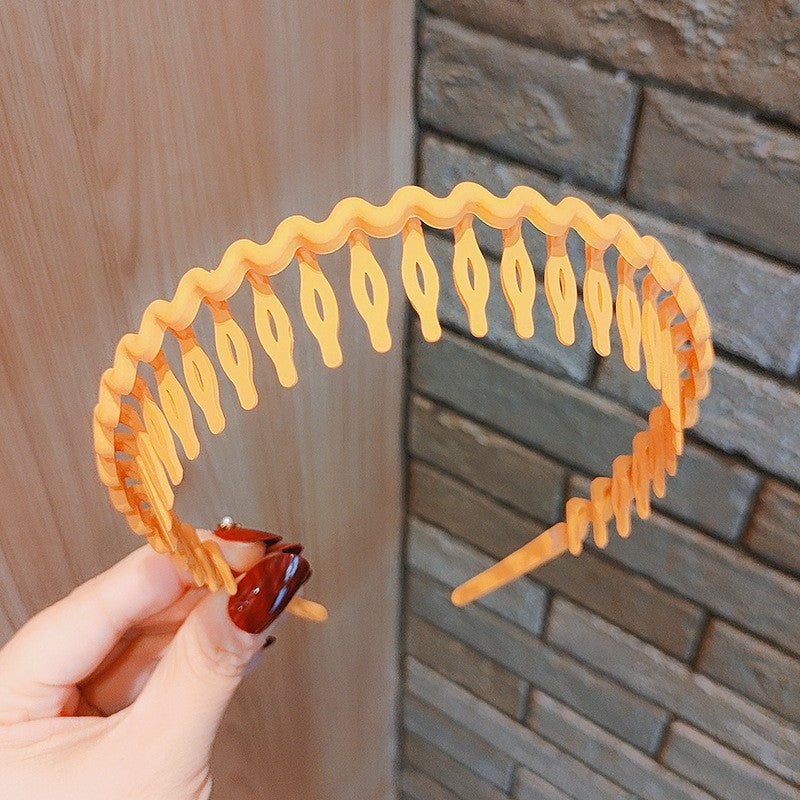 Matte Face Wash Headband with Anti-Slip Teeth - Food-Grade Resin, Slim, view 19