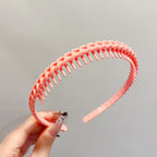 Matte Face Wash Headband with Anti-Slip Teeth - Food-Grade Resin, Slim, view 22