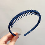 Matte Face Wash Headband with Anti-Slip Teeth - Food-Grade Resin, Slim, view 23