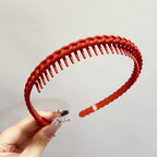 Matte Face Wash Headband with Anti-Slip Teeth - Food-Grade Resin, Slim, view 25
