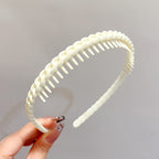 Matte Face Wash Headband with Anti-Slip Teeth - Food-Grade Resin, Slim, view 26