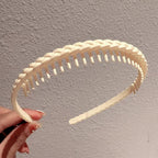 Matte Face Wash Headband with Anti-Slip Teeth - Food-Grade Resin, Slim, view 45