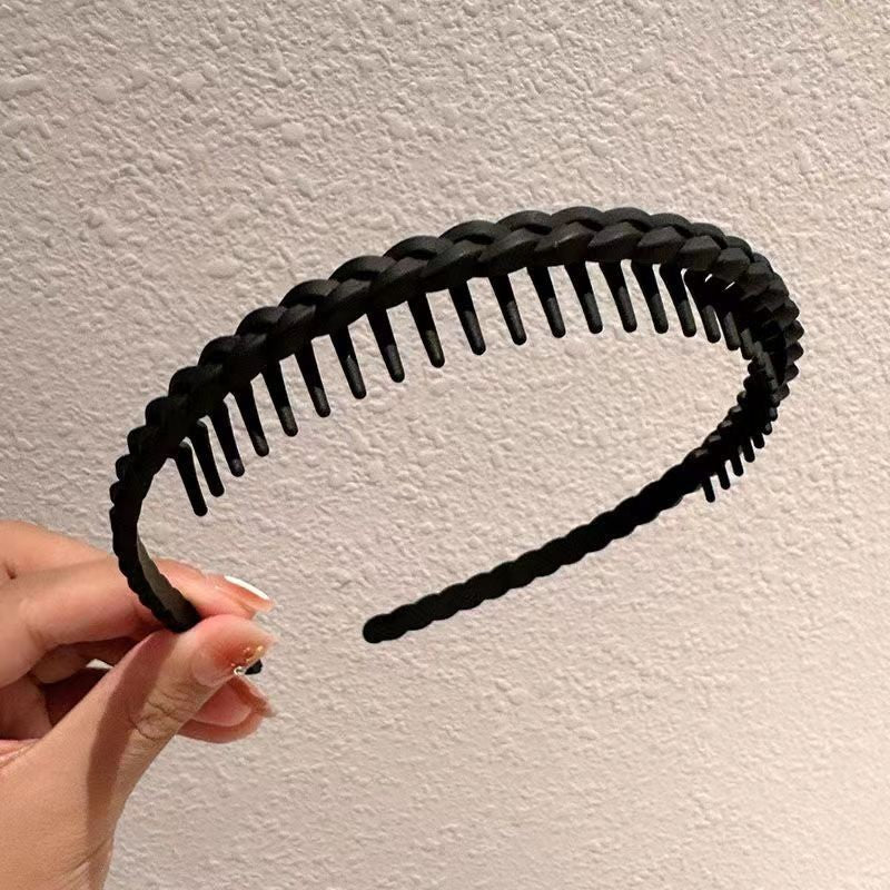 Matte Face Wash Headband with Anti-Slip Teeth - Food-Grade Resin, Slim, view 46