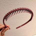 Matte Face Wash Headband with Anti-Slip Teeth - Food-Grade Resin, Slim, view 49