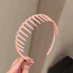 Matte Face Wash Headband with Anti-Slip Teeth - Food-Grade Resin, Slim, view 50