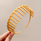 Matte Face Wash Headband with Anti-Slip Teeth - Food-Grade Resin, Slim, view 56