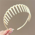 Matte Face Wash Headband with Anti-Slip Teeth - Food-Grade Resin, Slim, view 59