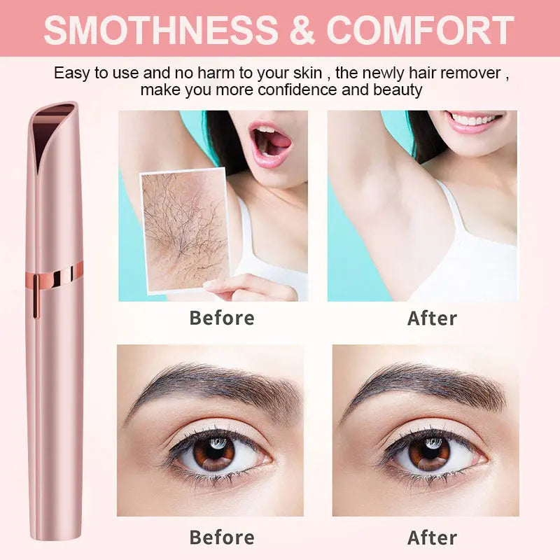 Electric Eyebrow Trimmer for Precise Hair Removal - USB Type-C, Lightweight ABS, view 3