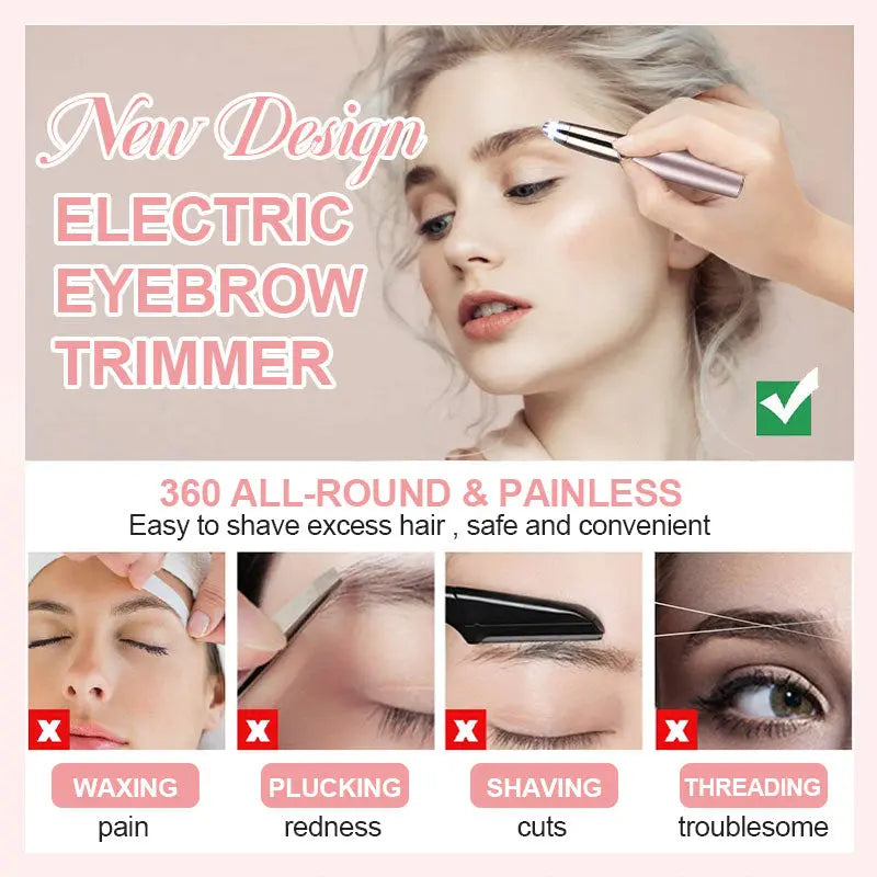 Electric Eyebrow Trimmer for Precise Hair Removal - USB Type-C, Lightweight ABS, view 6