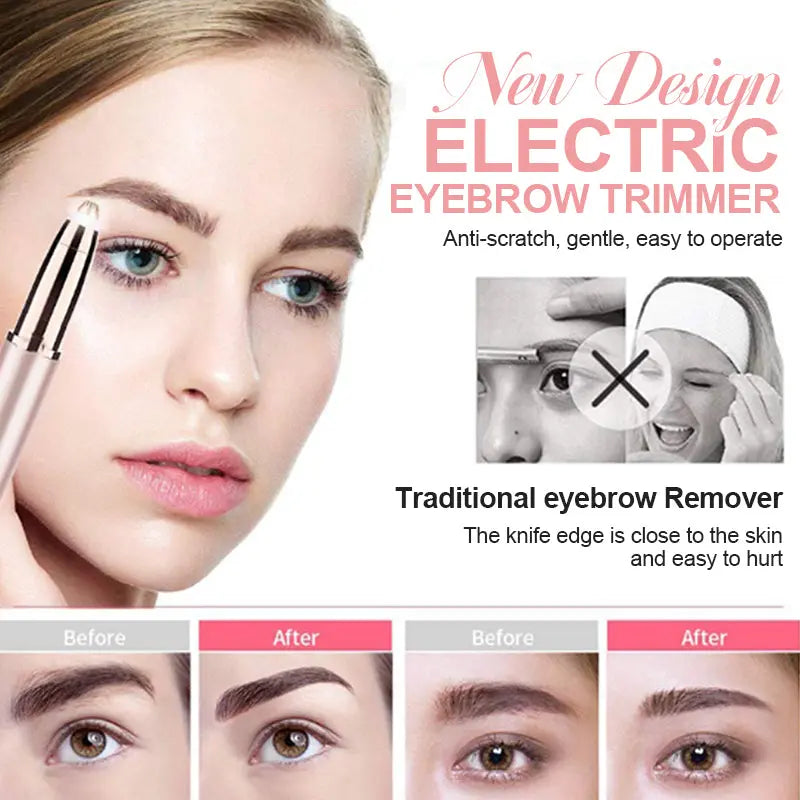 Electric Eyebrow Trimmer for Precise Hair Removal - USB Type-C, Lightweight ABS, view 8