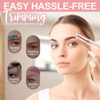 Electric Eyebrow Trimmer for Precise Hair Removal - USB Type-C, Lightweight ABS