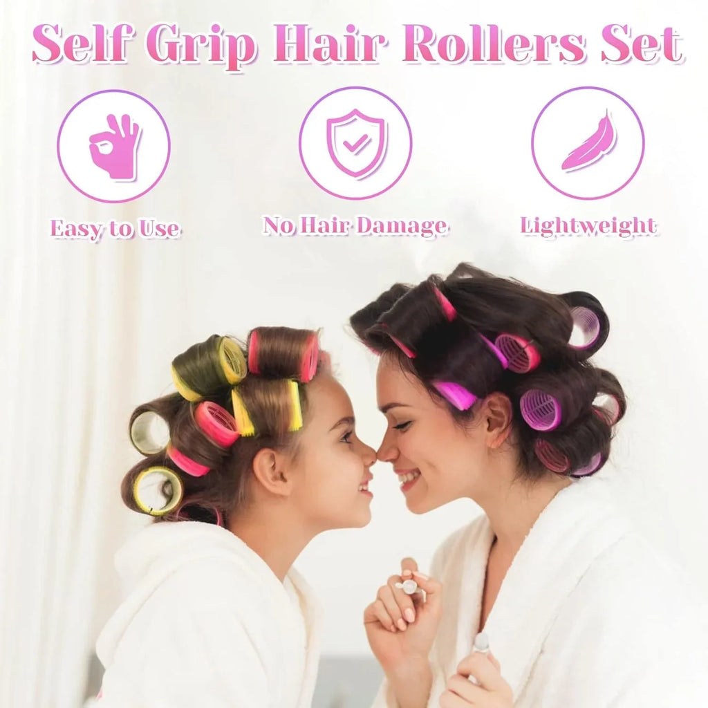 Self-Adhesive Hair Rollers for Voluminous Curls - Small to XL Sizes, view 3
