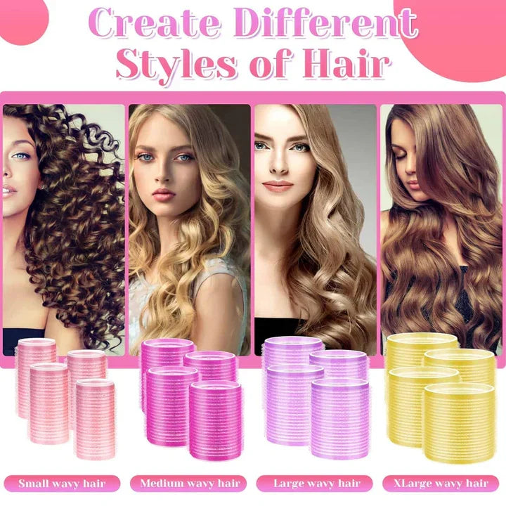 Self-Adhesive Hair Rollers for Voluminous Curls - Small to XL Sizes, view 5