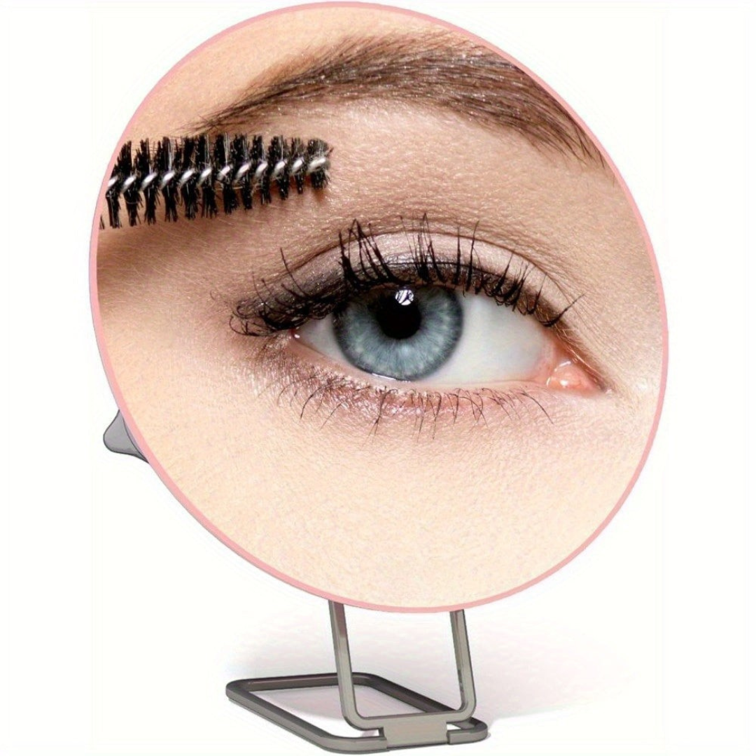 Makeup Mirror with 30x Magnification and Stand - Portable, Plastic Frame