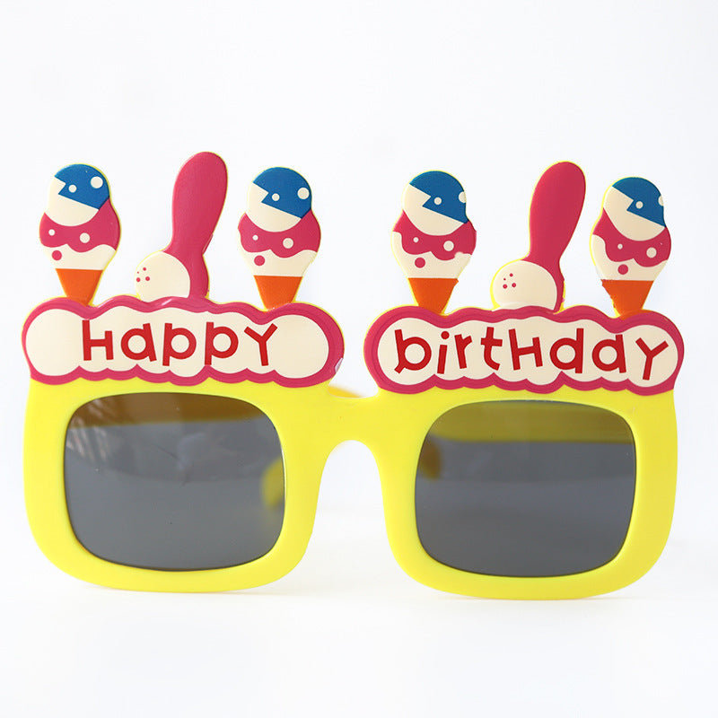 Birthday Party Sunglasses with Happy Birthday Ice Cream Design