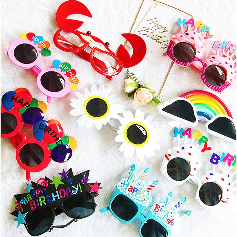 Birthday Party Sunglasses with Happy Birthday Ice Cream Design