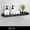Black Aluminium Bathroom Shelf, Wall-Mounted, 23 cm–60 cm