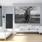 and White Cow Canvas Art for Home and Office Decor | Welvere-Welvere