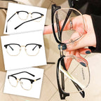 Blue Light Blocking Half-Rim Glasses with Case