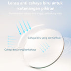 Blue Light Blocking Half-Rim Glasses with Case