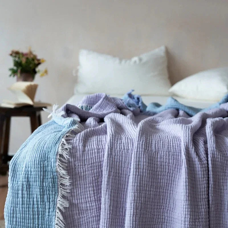 Bosco Tassel Cotton Blanket-Welvere