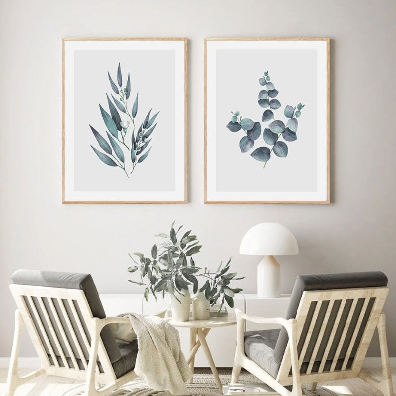 Elegant Botanical Leaves Canvas Art for Home Decor | Welvere-Welvere