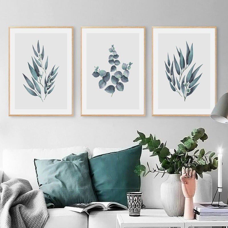 Elegant Botanical Leaves Canvas Art for Home Decor | Welvere-Welvere