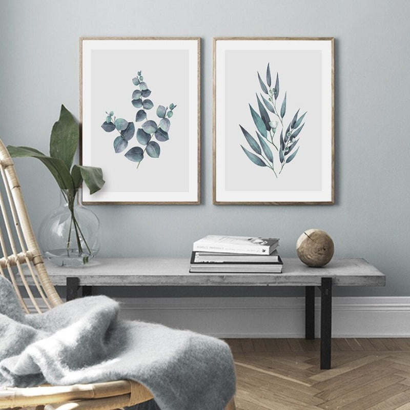 Elegant Botanical Leaves Canvas Art for Home Decor | Welvere-Welvere