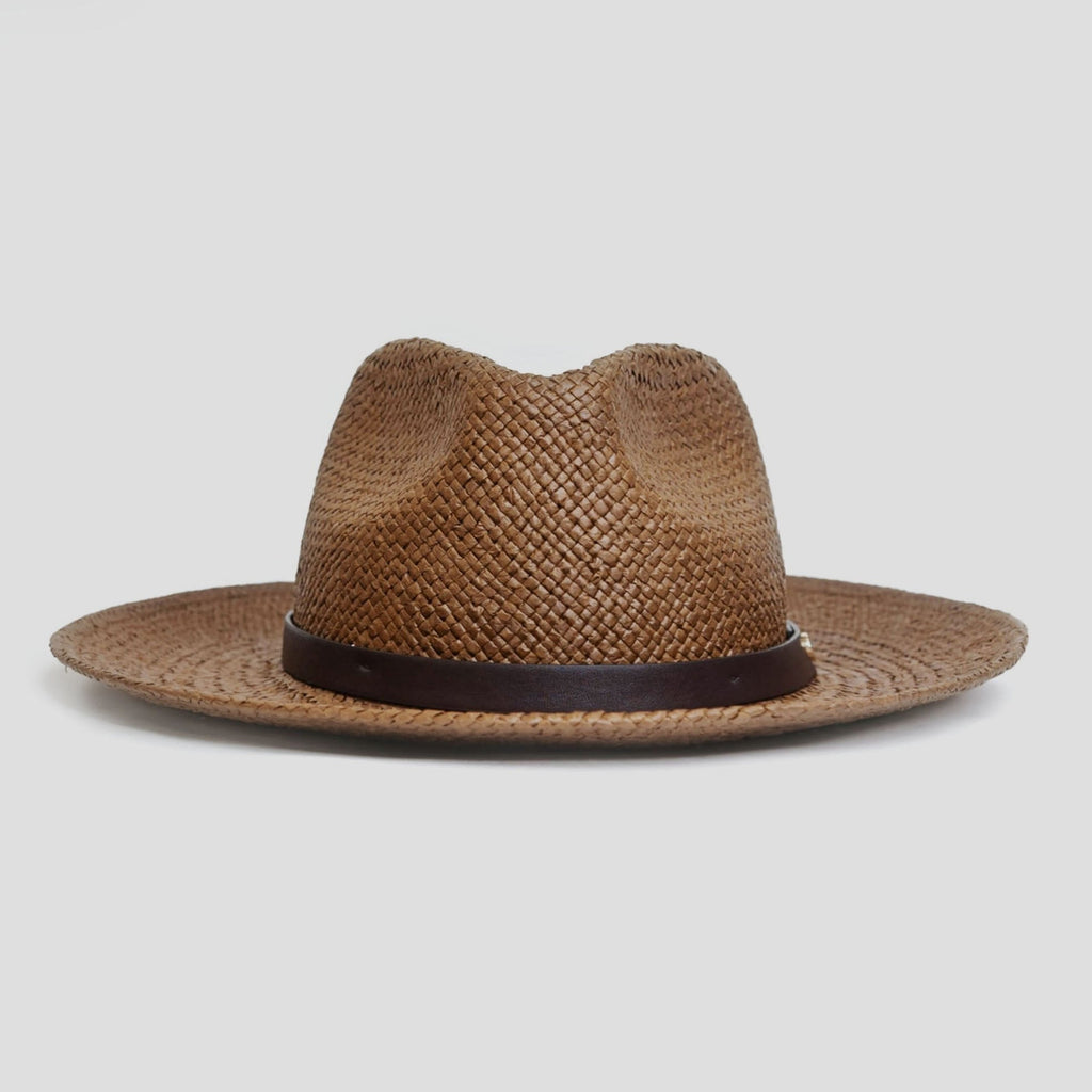 Straw Fedora Hat for Men and Women - Coffee, Modern Minimalist Style, view 7