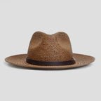 Straw Fedora Hat for Men and Women - Coffee, Modern Minimalist Style, view 7