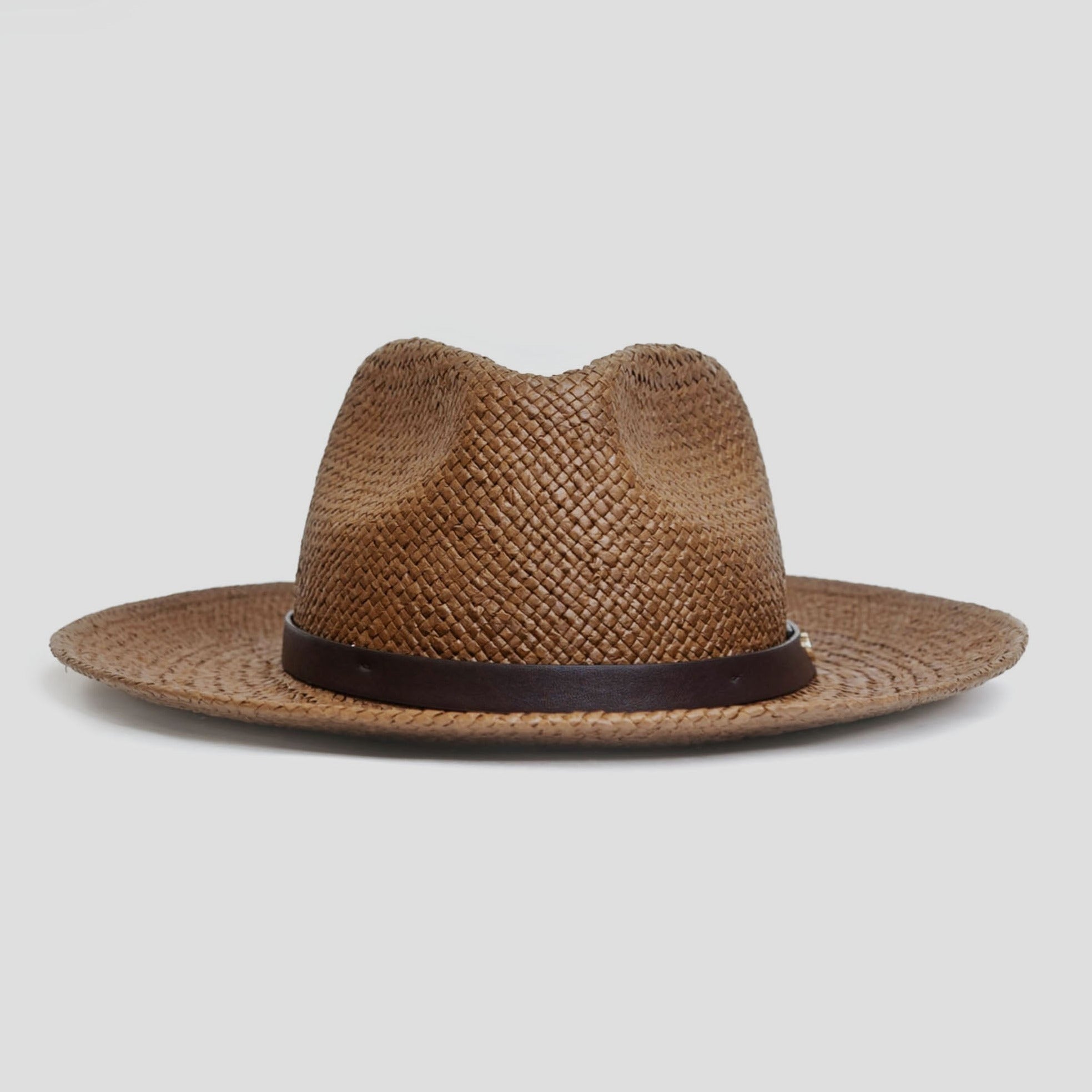 Straw Fedora Hat for Men and Women - Coffee, Modern Minimalist Style, view 7