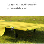 Outdoor Lightweight Folding Camping Bed - 7075 Aluminium, 150 kg Capacity, Grey, view 3