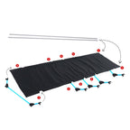 Outdoor Lightweight Folding Camping Bed - 7075 Aluminium, 150 kg Capacity, Grey, view 4