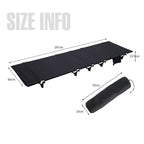 Outdoor Lightweight Folding Camping Bed - 7075 Aluminium, 150 kg Capacity, Grey, view 7