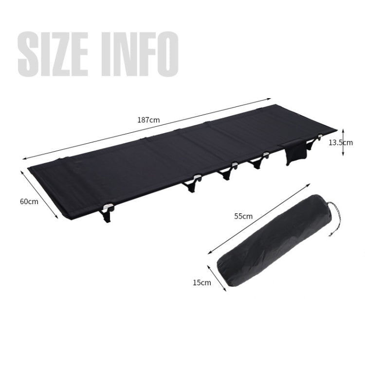 Outdoor Lightweight Folding Camping Bed - 7075 Aluminium, 150 kg Capacity, Grey, view 7
