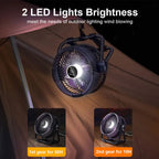 Camping Fan with 20,000mAh Battery for Outdoor Use - LED Light, Remote Control, view 3