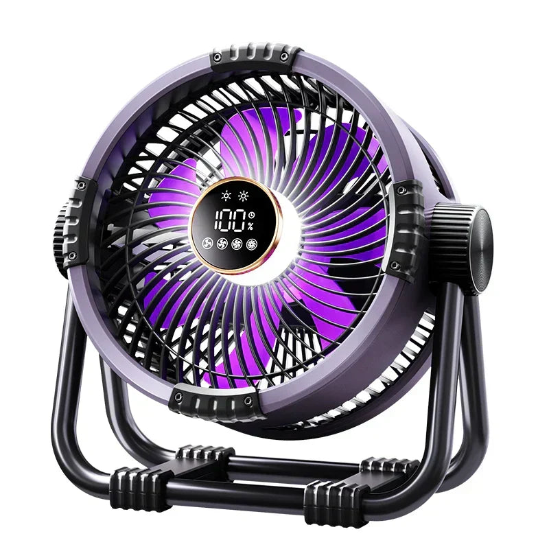 Camping Fan with 20,000mAh Battery for Outdoor Use - LED Light, Remote Control, view 5
