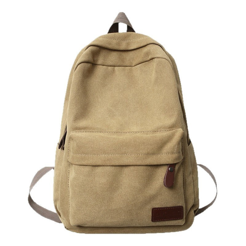 Canvas School Backpack with Padded Adjustable Straps