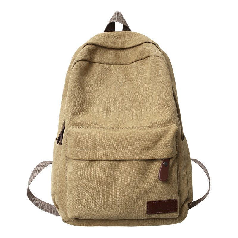 Canvas School Backpack with Padded Adjustable Straps