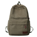 Canvas School Backpack with Padded Adjustable Straps
