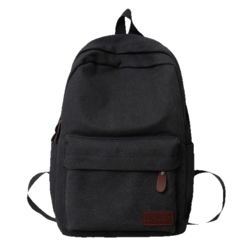 Canvas School Backpack with Padded Adjustable Straps